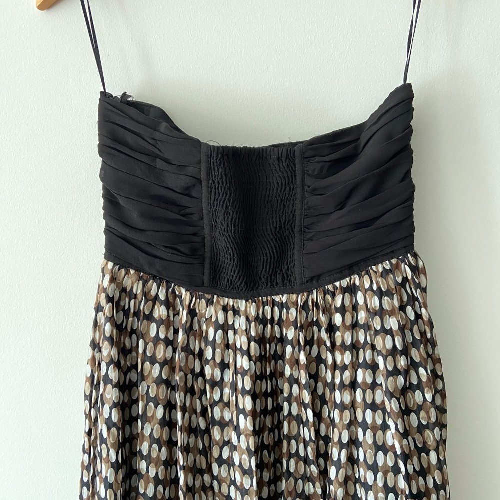 Zara Basic Womens Black Multi Polka Dot Smocked B… - image 4